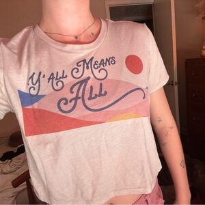 Yall means all loose crop top- S